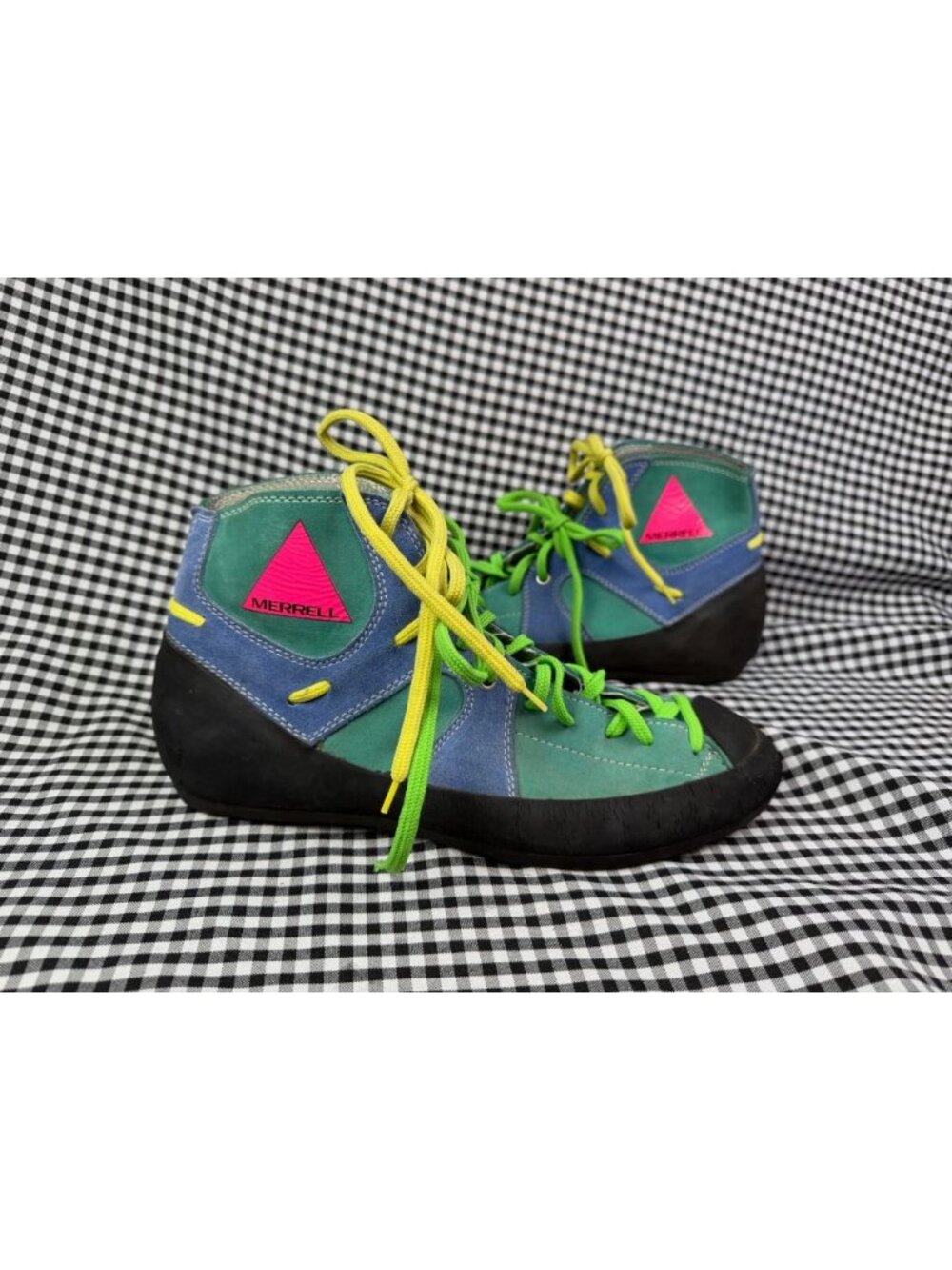 Merrell Flashdance Climbing Shoes Wmns 9 Teal Blue Green High Top Rare Gorpcore